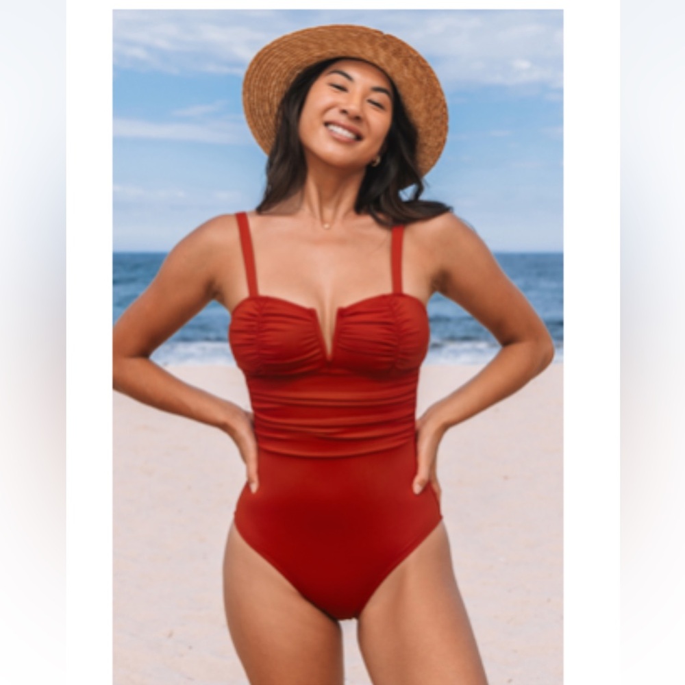 Cupshe Red Cutout Swimsuit